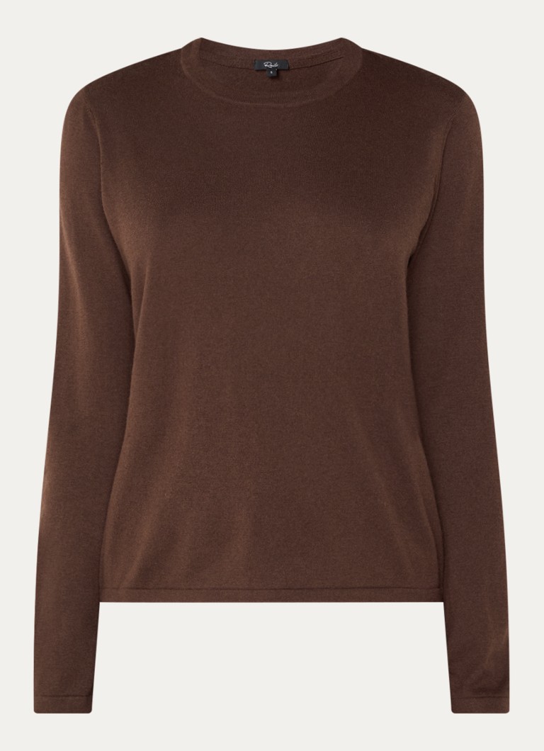 Rails Dames Fijngebreide top in kasjmierblend in de kleur Bruin
