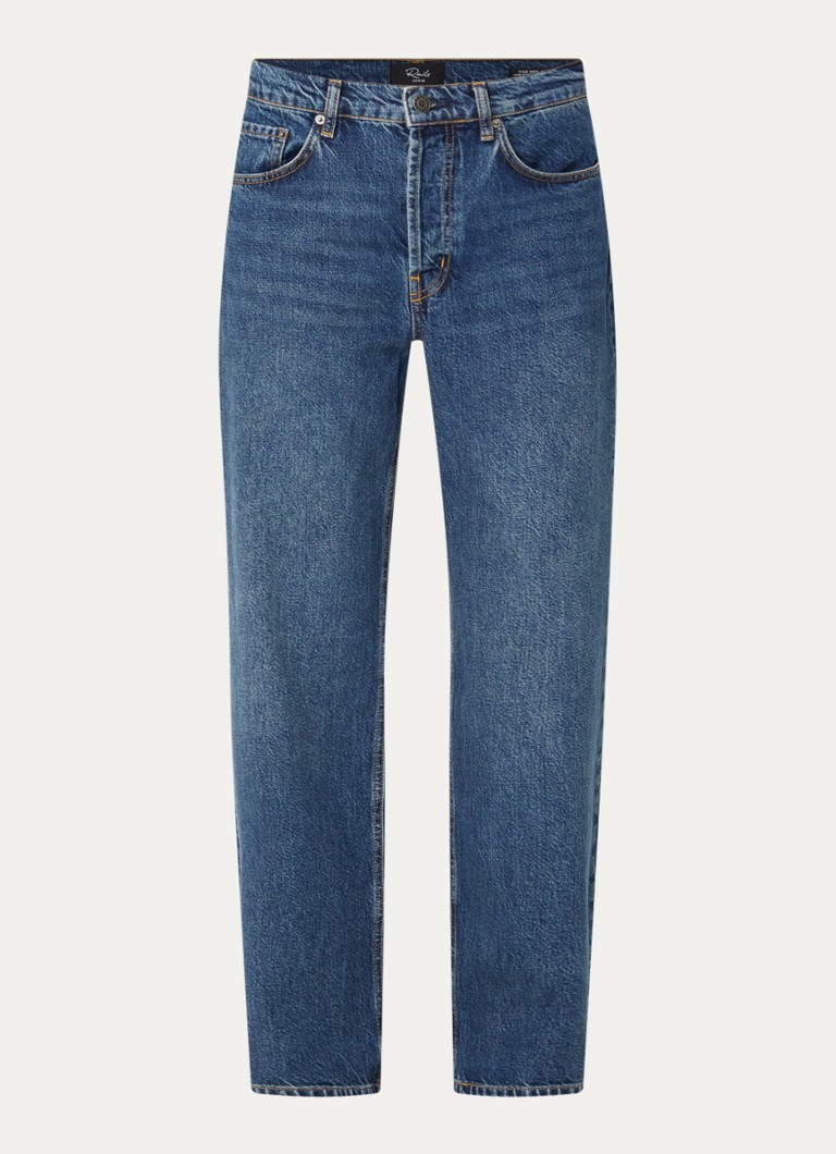 Rails Dames Mid waist straight leg jeans met medium wassing in de kleur Indigo