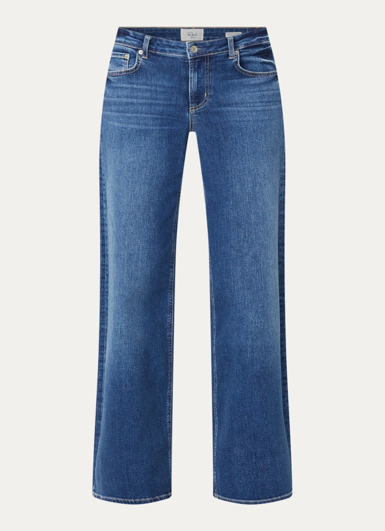 Rails Dames Low waist straight fit jeans met medium wassing in de kleur Indigo