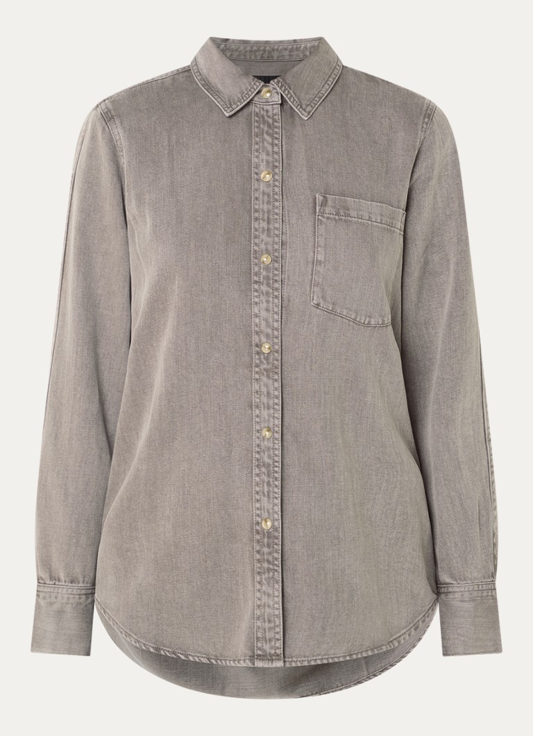 Rails Dames Atticus blouse met borstzak in de kleur Lichtbruin