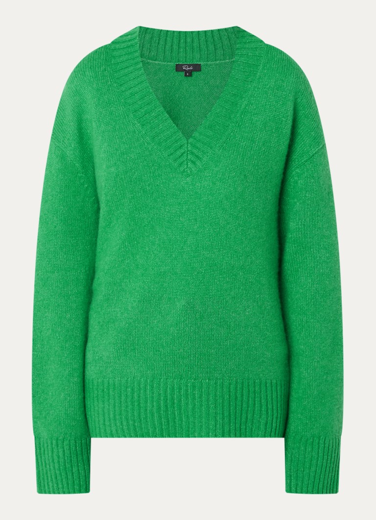 Rails Dames Gisella grofgebreide trui in kasjmierblend in de kleur Groen
