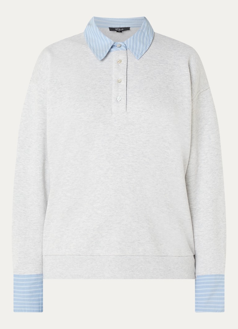 Rails Dames Zavier sweater met kraag in de kleur Grijsmele