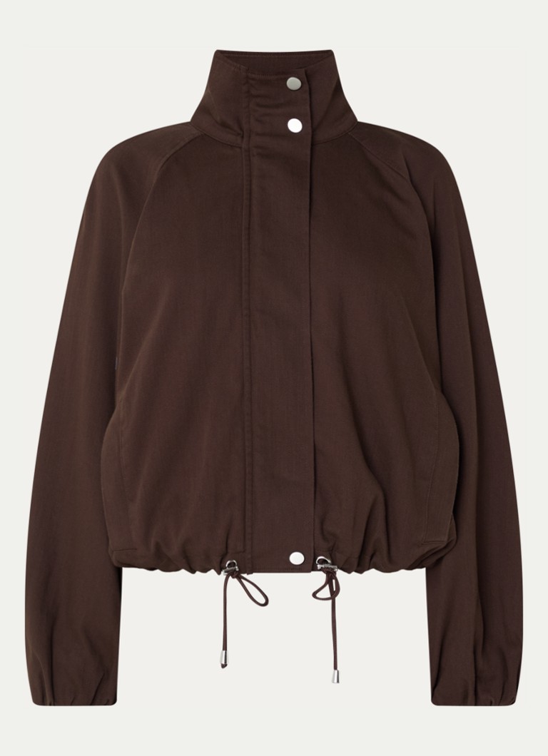 Rails Dames Blake jack met ballonmouw en steekzakken in de kleur Donkerbruin