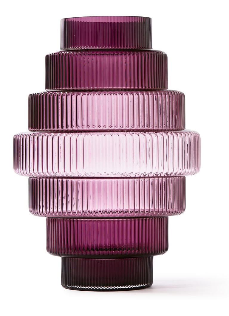 POLSPOTTEN Steps vaas 30 cm Paars - Deal