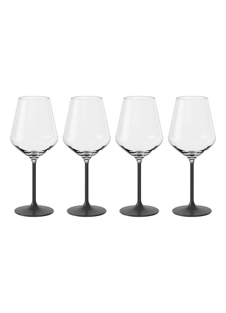 Villeroy & Boch Manufacture Rock rode wijnglas 47 cl set van 4 Zwart - Deal