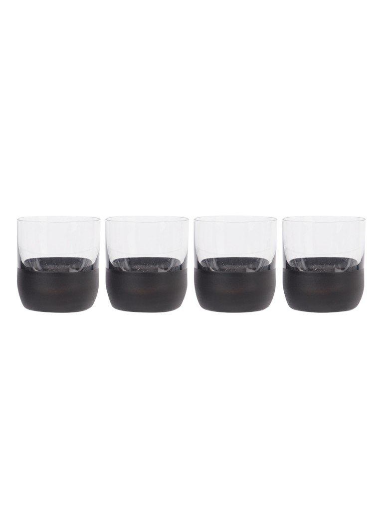 Villeroy & Boch Manufacture Rock shotglas 4 cl set van 4 Zwart - Deal