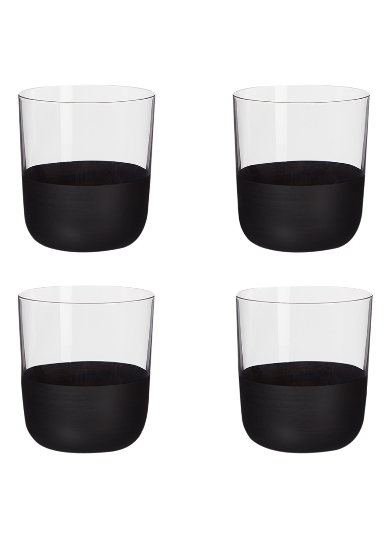 Villeroy & Boch Manufacture Rock whiskyglas 25 cl set van 4 Transparant