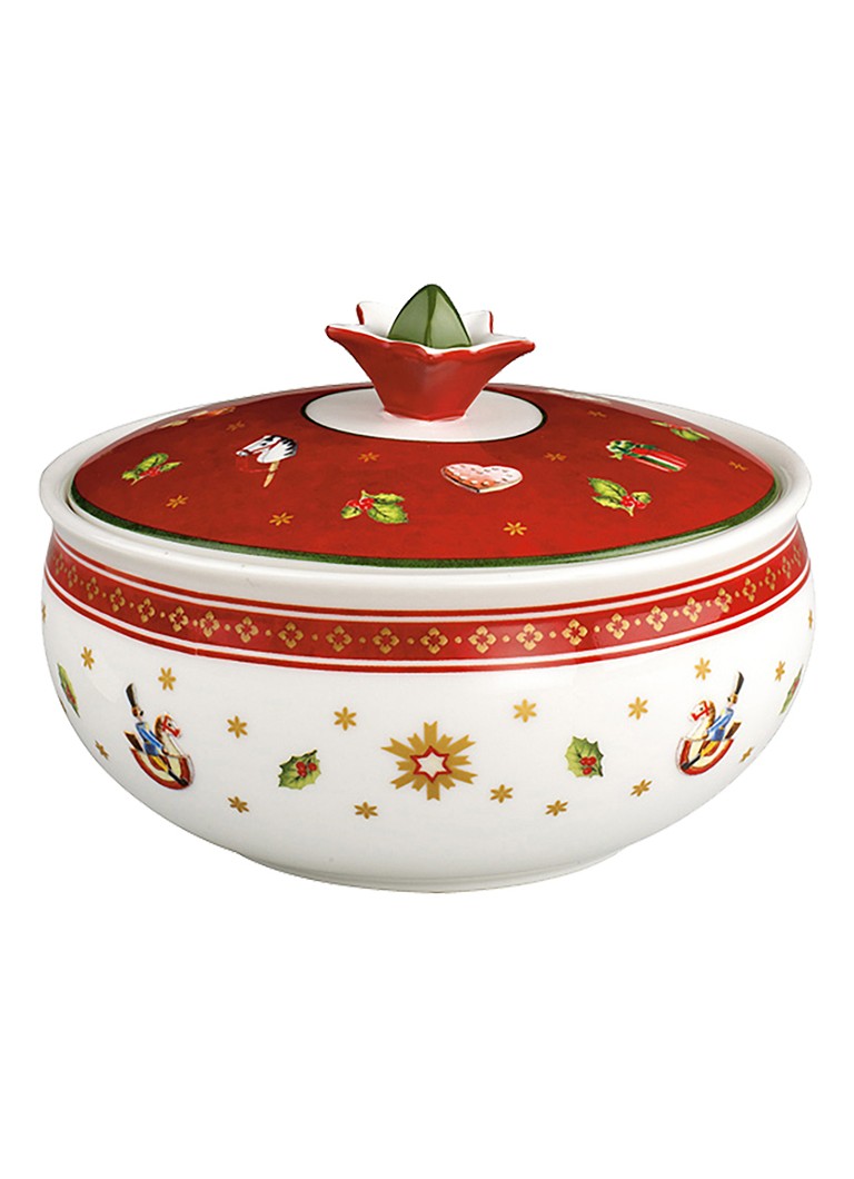 Villeroy & Boch Toy's Delight Kerst suikerpot 13 cm Steenrood - Deal