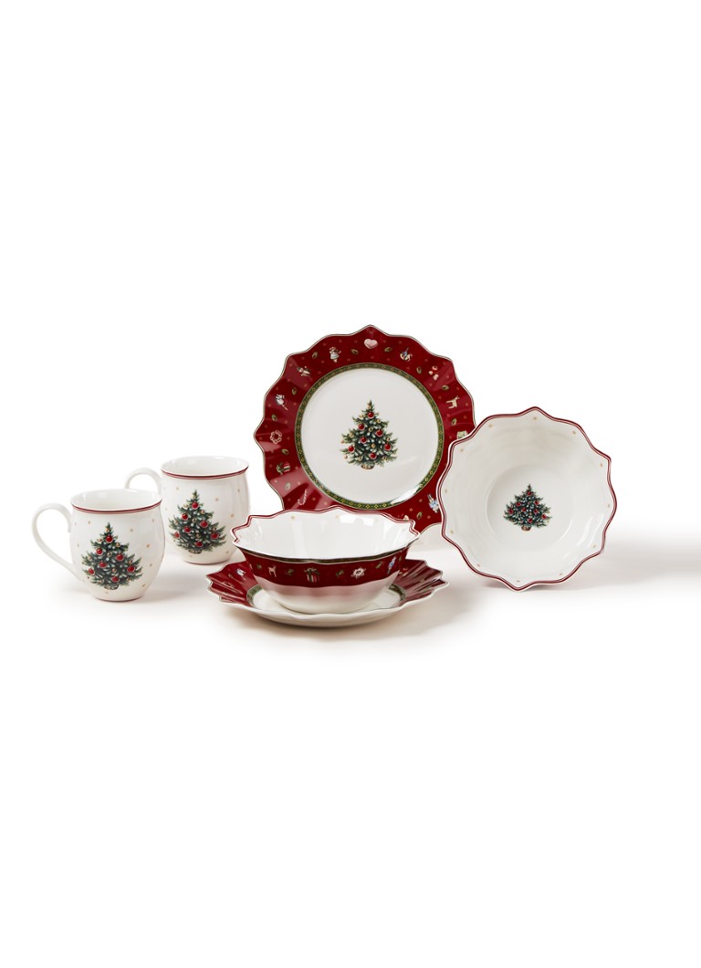 Villeroy & Boch Toy's Delight Kerst ontbijt serviesset 6-delig Steenrood - Deal