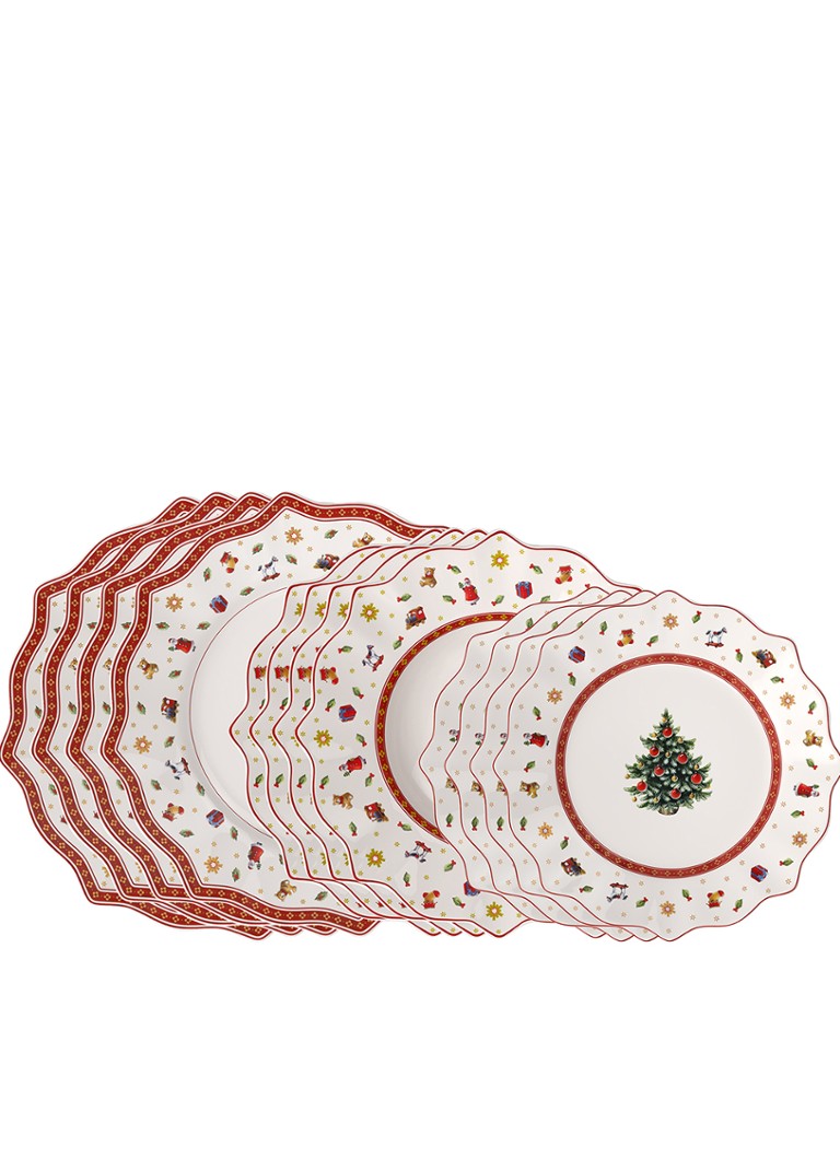 Villeroy & Boch Toy's Delight Kerst serviesset 12-delig Steenrood - Deal