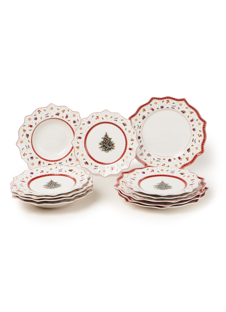 Villeroy & Boch Toy's Delight Kerst serviesset 12-delig Steenrood - Deal