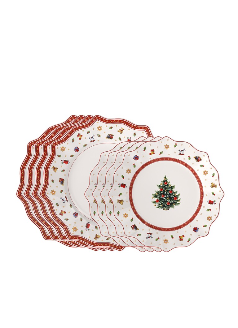 Villeroy & Boch Toy's Delight Kerst Bordenset 8-delig Gebroken wit - Deal