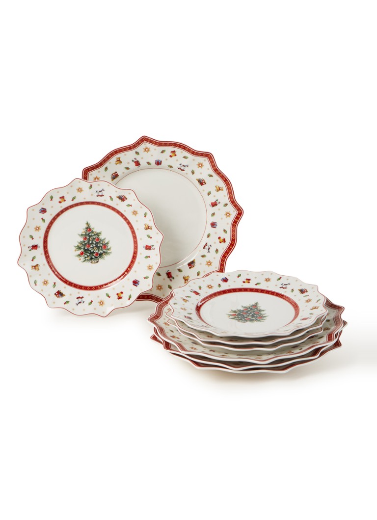 Villeroy & Boch Toy's Delight Kerst Bordenset 8-delig Gebroken wit - Deal