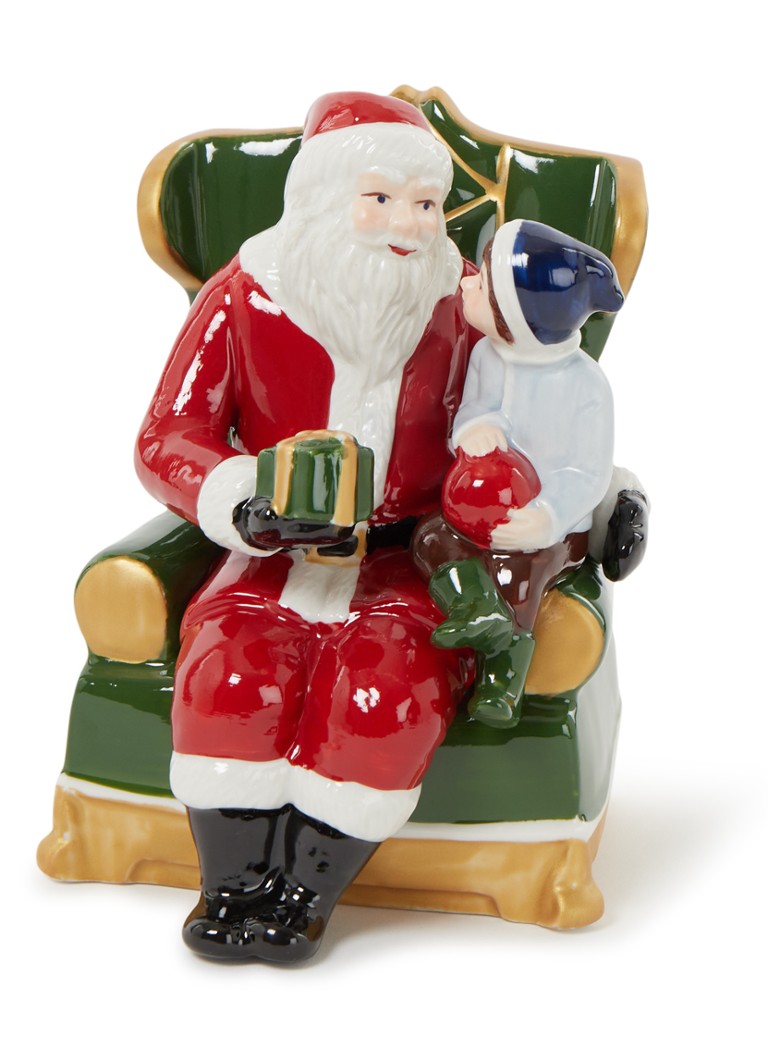 Villeroy & Boch Christmas Toy's Kerstman Op Stoel muziekdoosje in de kleur Steenrood