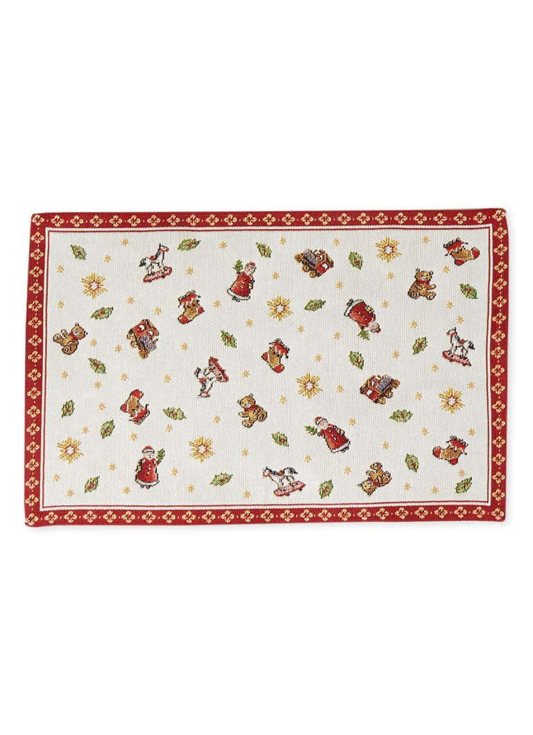 Villeroy & Boch Toy's Delight Kerst placemat 32 x 50 cm Donkerrood - Deal