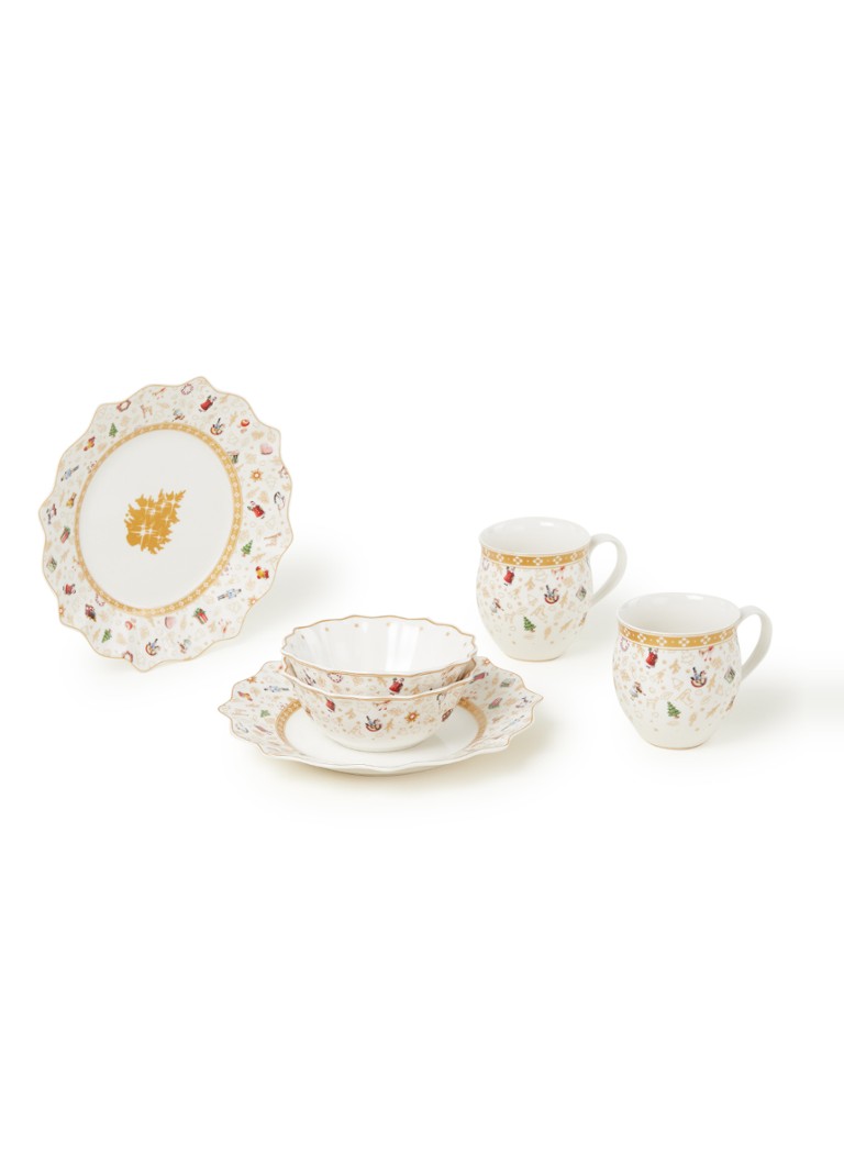 Villeroy & Boch Toy's Delight kerst serviesset 6-delig Gebroken wit - Deal