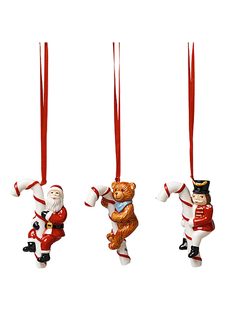 Villeroy & Boch Kerstman, beer en notenkraker kersthanger set van 3 13cm Multicolor - Deal