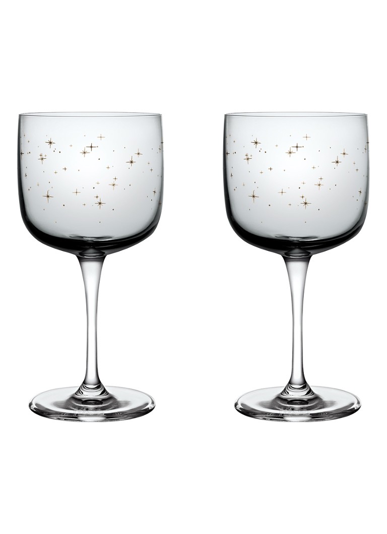 Villeroy & Boch Winter Glow witte wijnglas 27 cl set van 2 Lichtgrijs - Deal