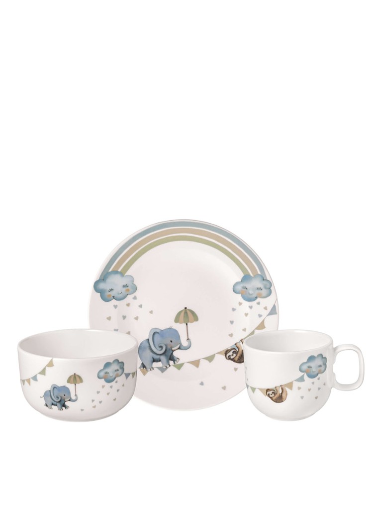 Villeroy & Boch Walk Like an Elephant Kinderserviesset 3-delig Gebroken wit - Deal