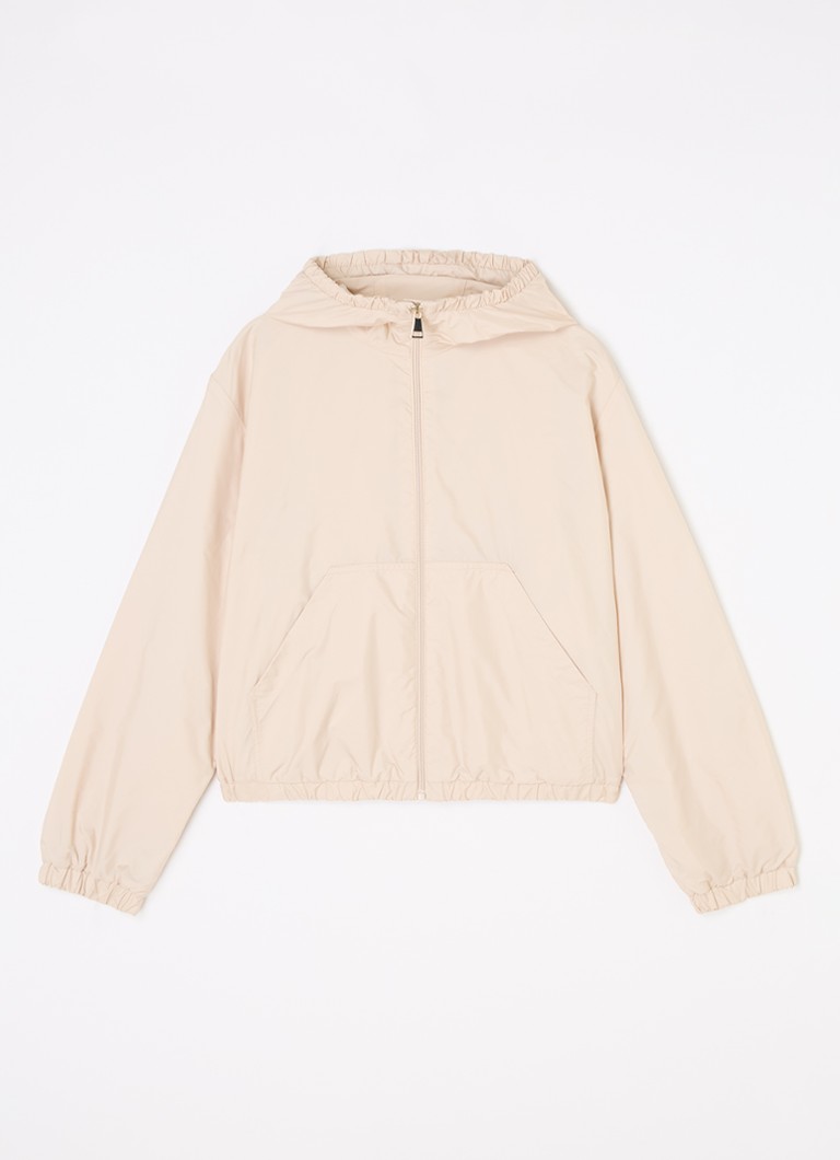 Moncler Meisjes Saria jack met backprint in de kleur Beige, maat: 164