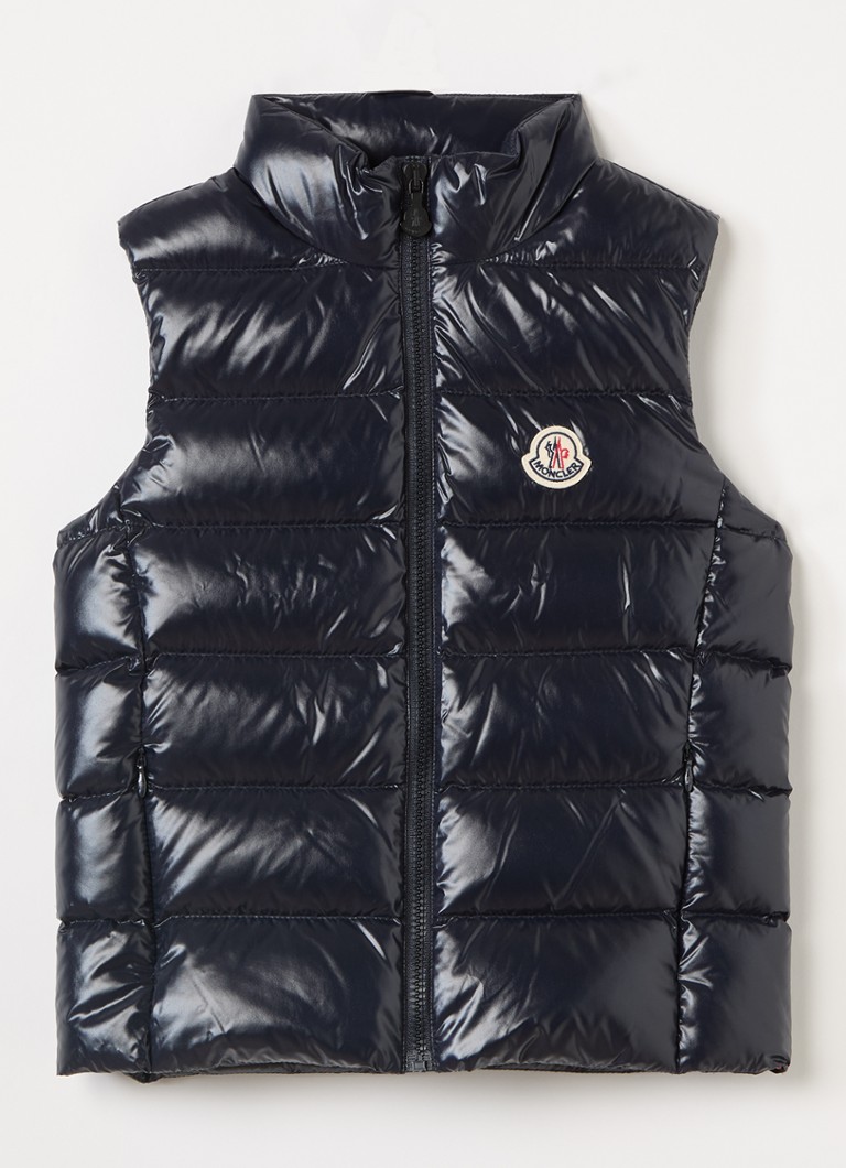 Moncler Jongens Badia gewatteerde bodywarmer met donsvulling in de kleur Donkerblauw, maat: 116