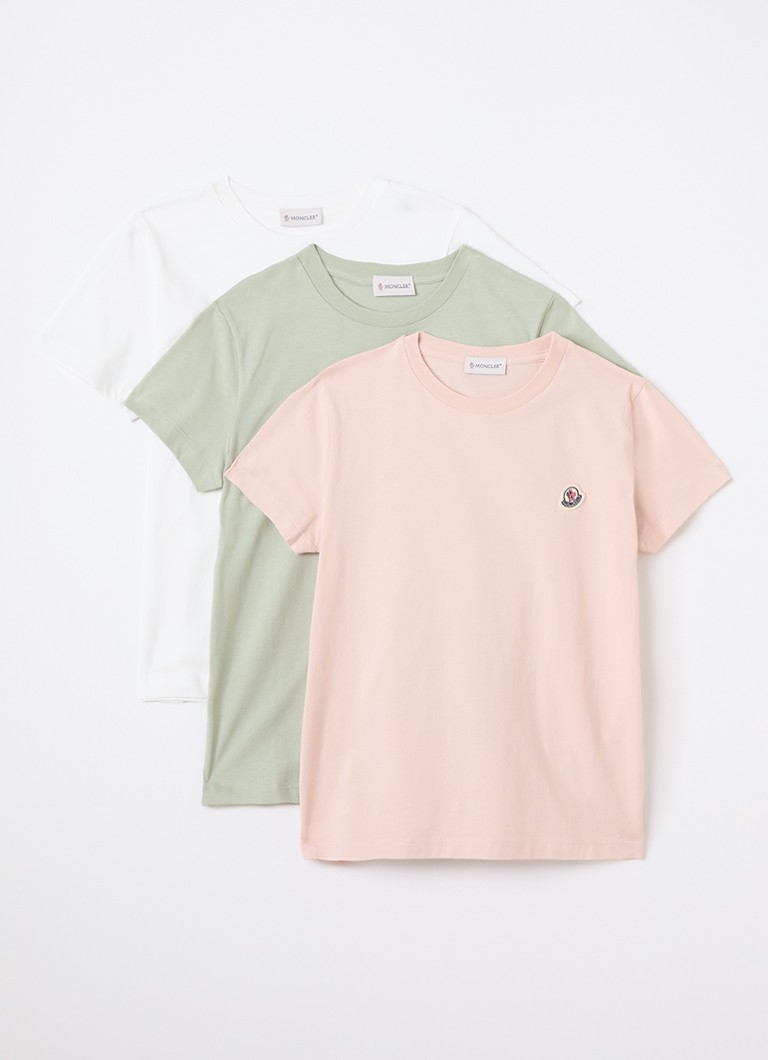 Moncler Meisjes T-shirt met logoborduring in de kleur Lichtroze, maat: 116