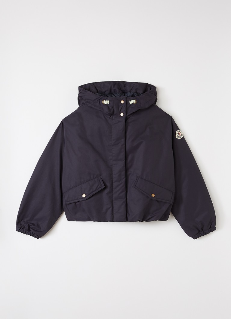 Moncler Meisjes Eucalyptus gewatteerd jack in de kleur Donkerblauw, maat: 8A=128