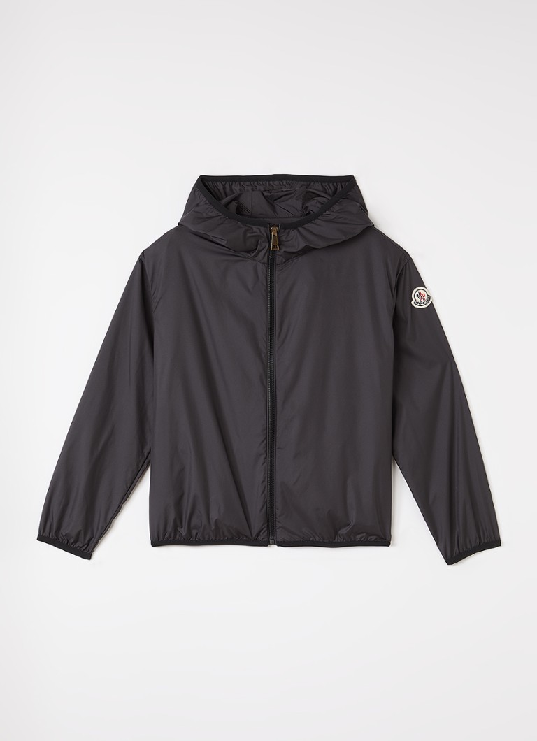 Moncler Meisjes Fegeo windjack met ritszakken en capuchon in de kleur Zwart, maat: 10A=140
