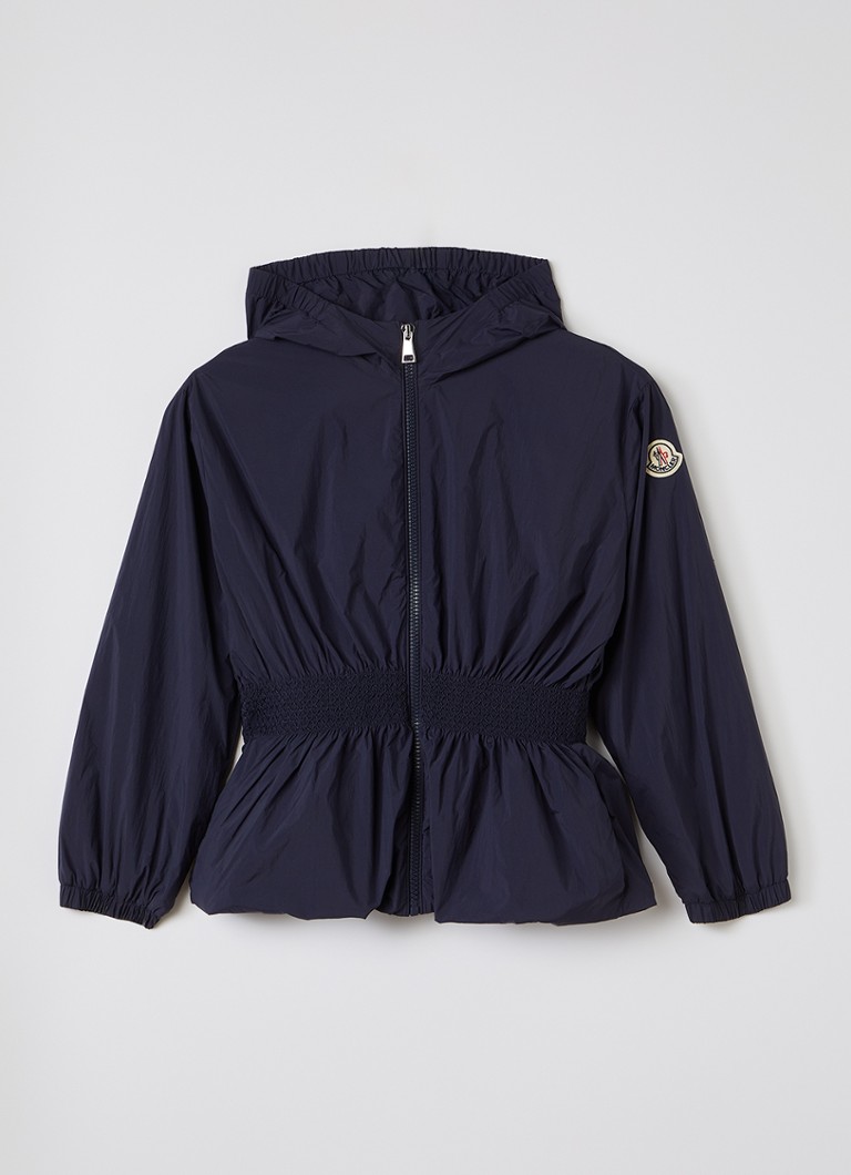 Moncler Meisjes Liriope windjack met logo in de kleur Donkerblauw, maat: 10A=140