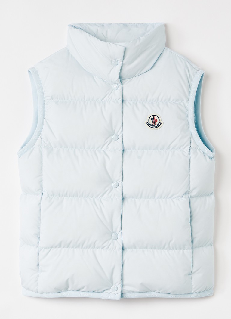 Moncler Meisjes Badia bodywarmer met donsvulling in de kleur Lichtblauw, maat: 14A=164