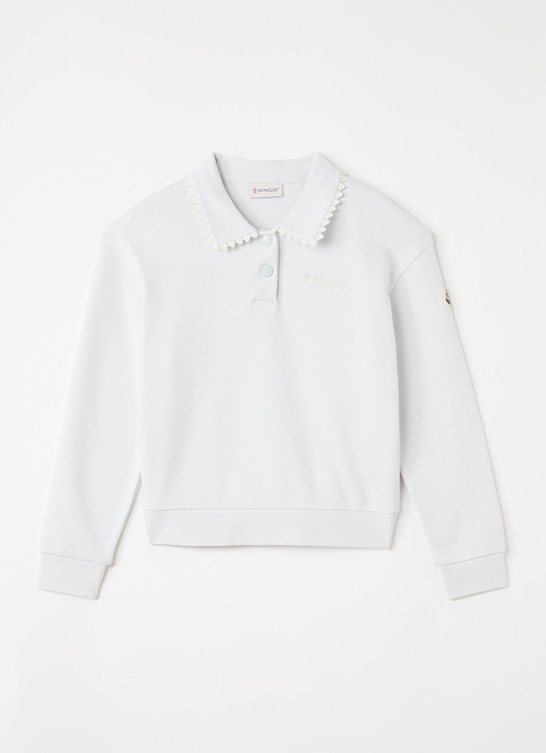 Moncler Meisjes Sweater met polokraag in de kleur Lichtblauw, maat: 12A=152