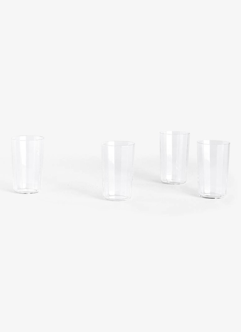 Hay Angle Medium longdrinkglas set van 4 Transparant - Deal