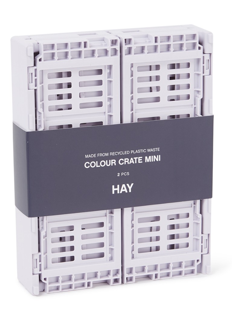 Hay Colour Crate Mini vouwkrat set van 2 Lavendel - Deal