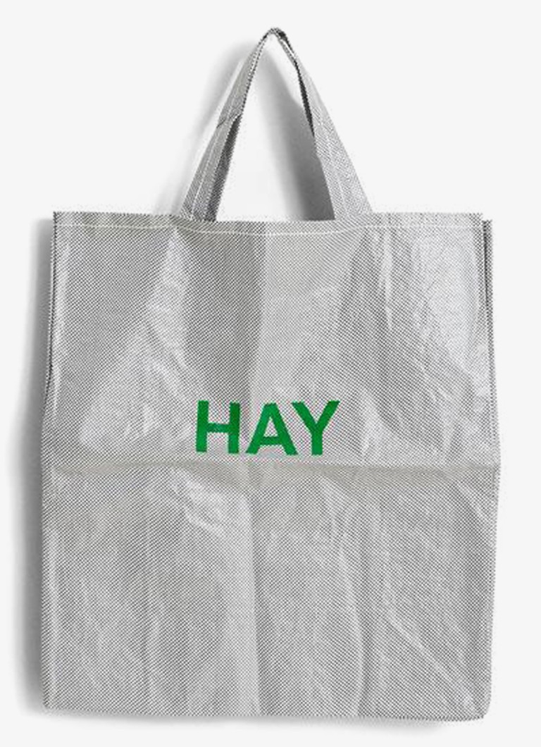 Hay Candy Mono shopper met logo Lichtgrijs - Deal