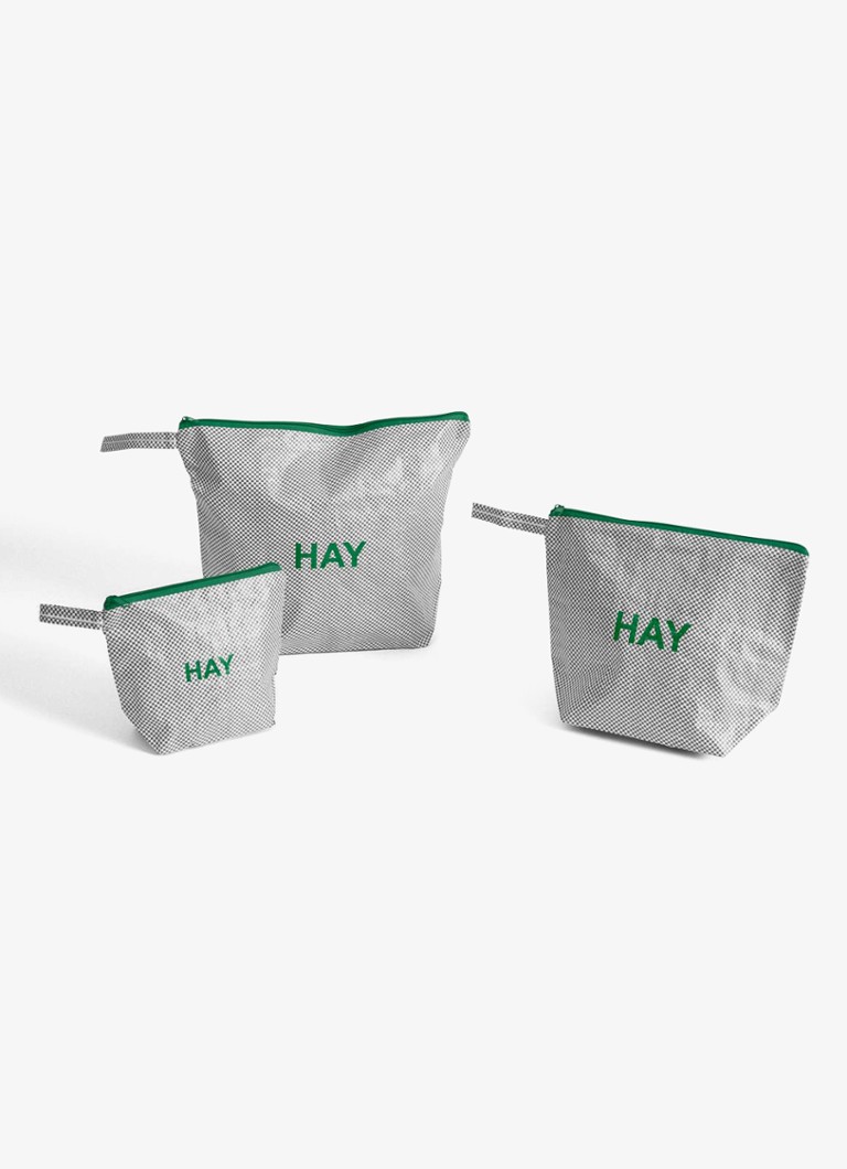 Hay Candy Mono toilettas met logo set van 3 Lichtgrijs - Deal