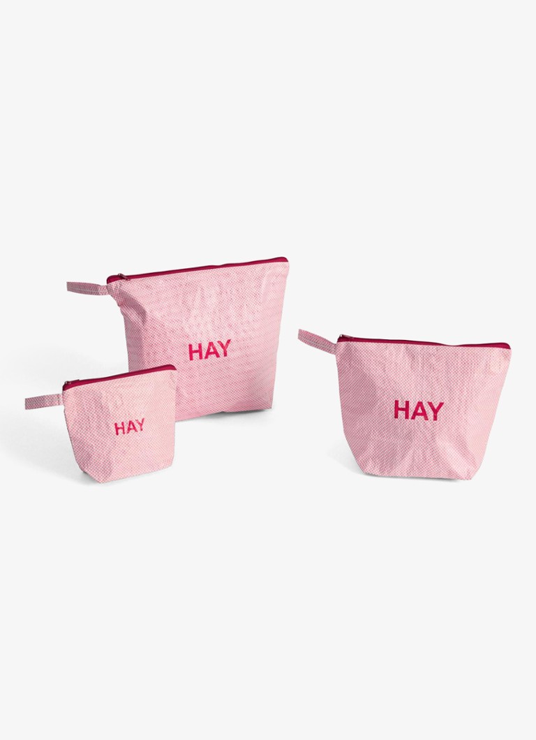 Hay Candy Mono toilettas met logo set van 3 Roze - Deal