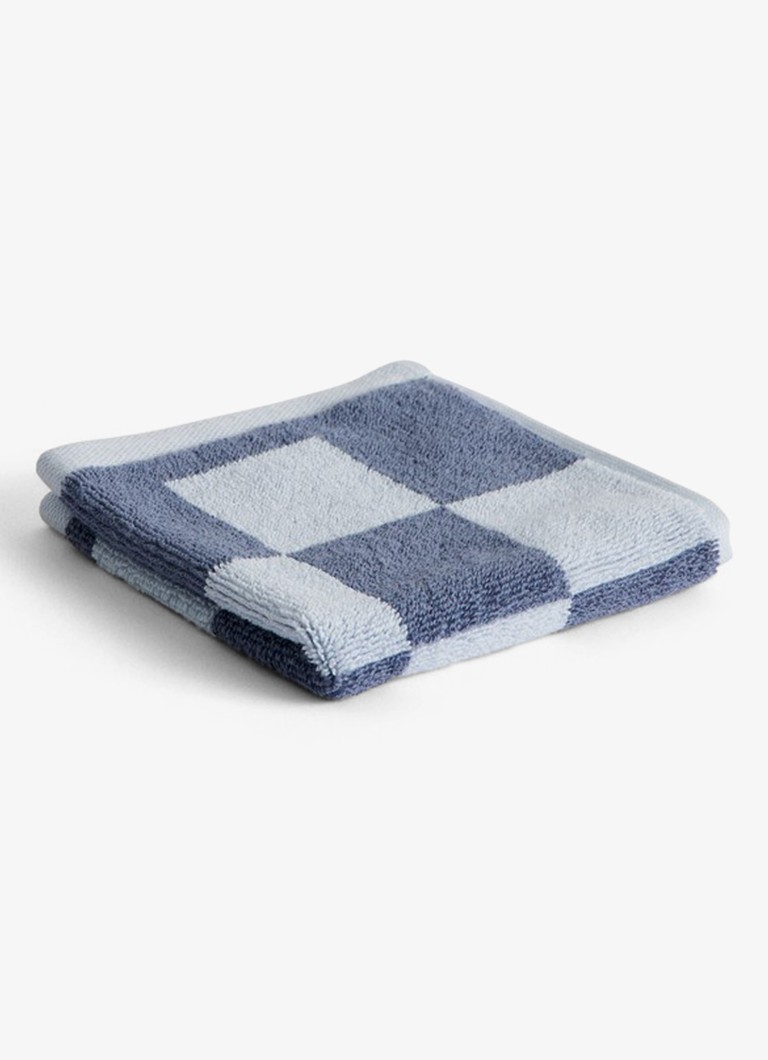 Hay Check washand 30 x 30 cm Donkerblauw - Deal