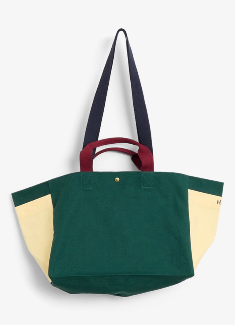 Hay Dames Weekend Small shopper van canvas in de kleur Donkergroen, maat: s