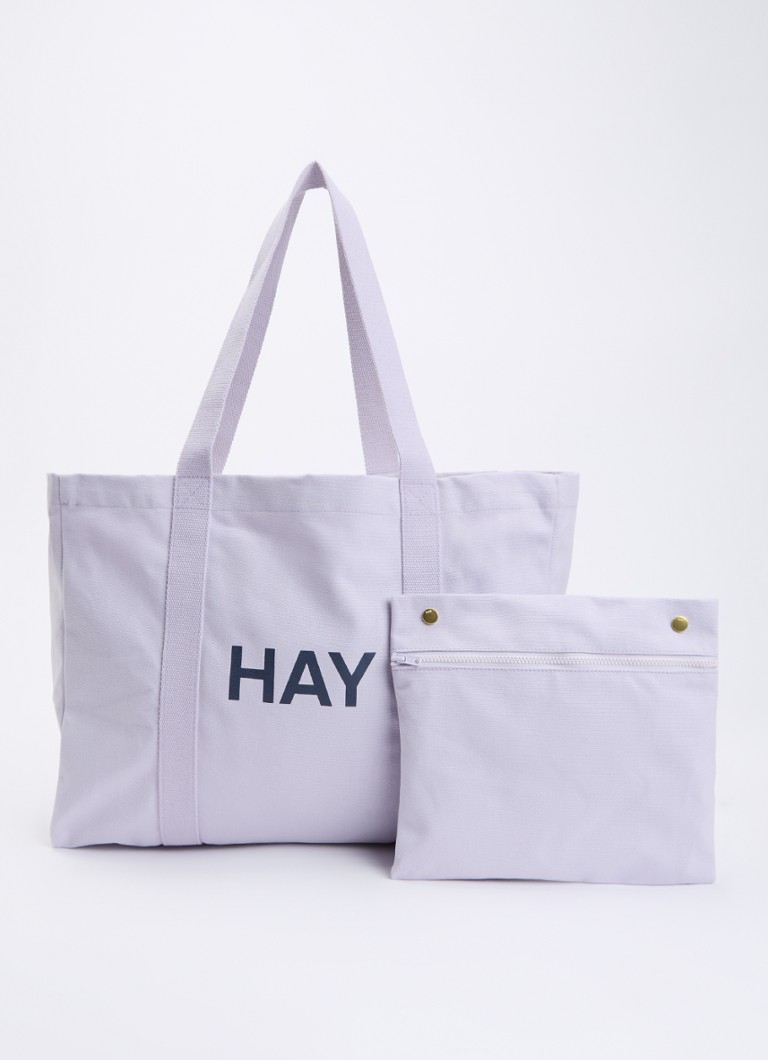 Hay Dames Shopper met logo in de kleur Lila, maat: Medium