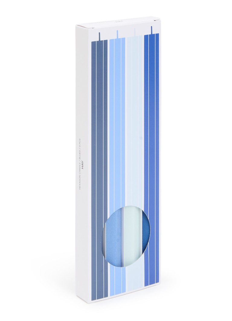 Hay Hexagon kaars set van 4 Blauw - Deal