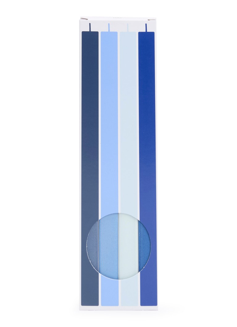 Hay Square kaars set van 4 Blauw - Deal