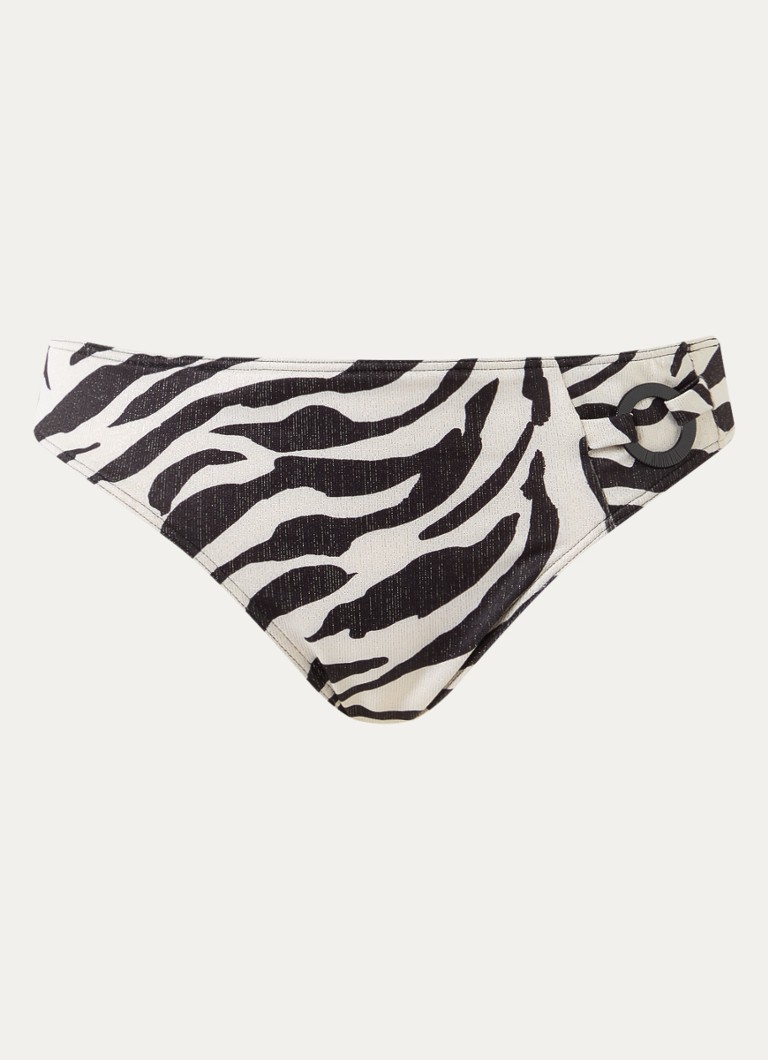 PrimaDonna Dames Dalice bikinislip met zebraprint en lurex in de kleur Wit