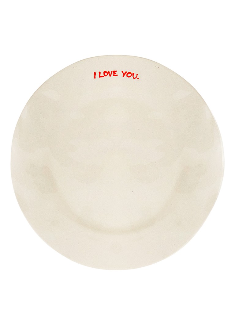 Anna + Nina I Love You ontbijtbord 22 cm Wit - Deal