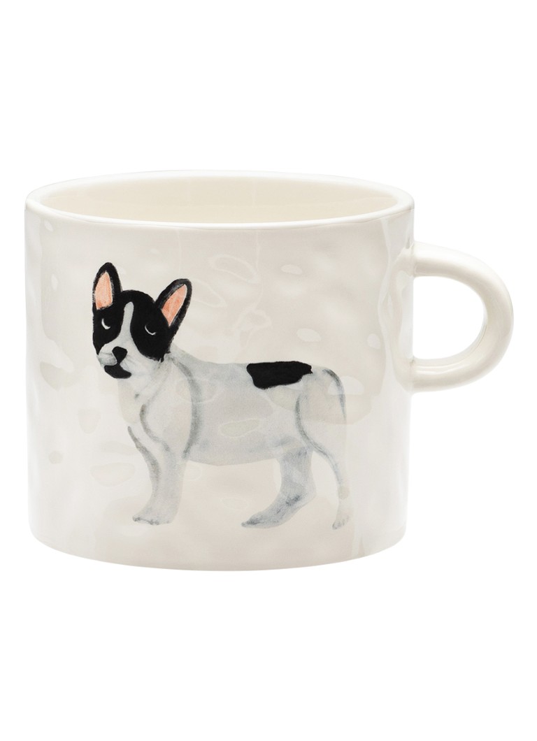 Anna + Nina French Bulldog mok 50 cl wit - Deal