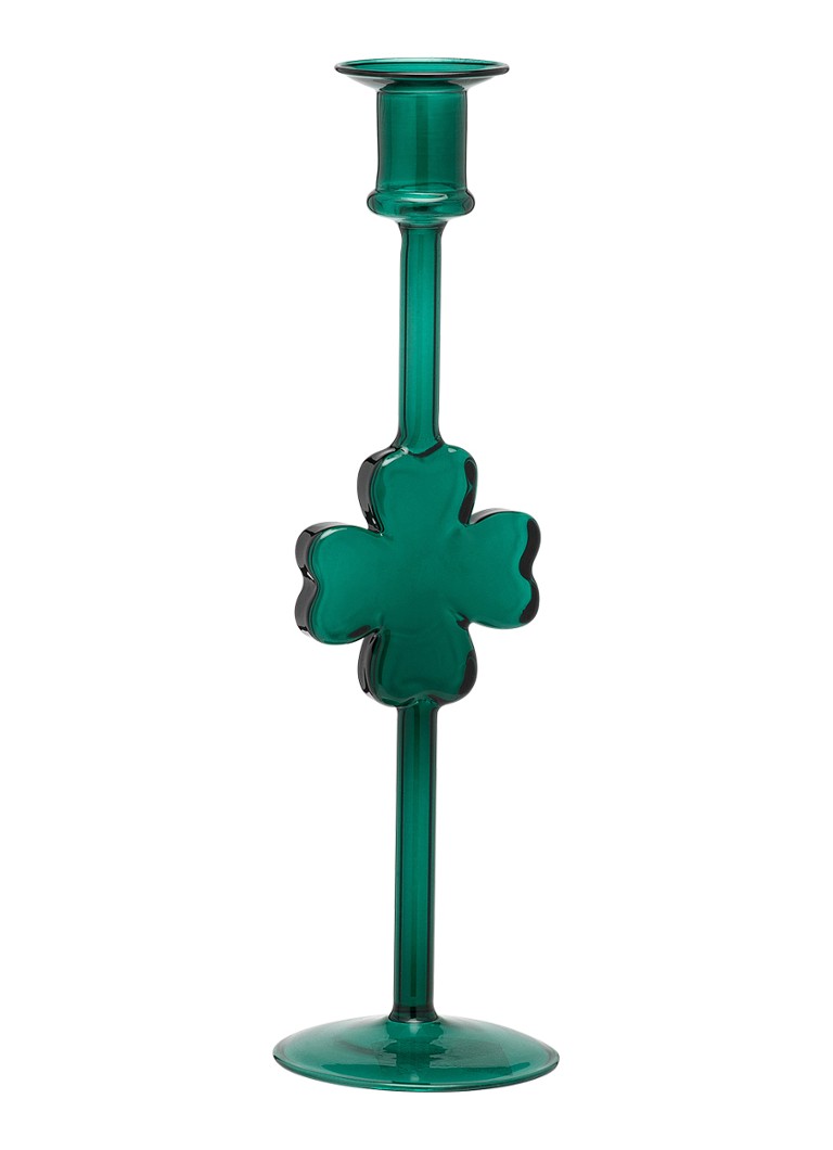 Anna + Nina Shamrock kandelaar 29 cm Groen - Deal