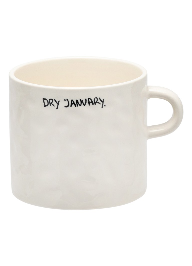 Anna + Nina Dry January mok 50 cl Gebroken wit