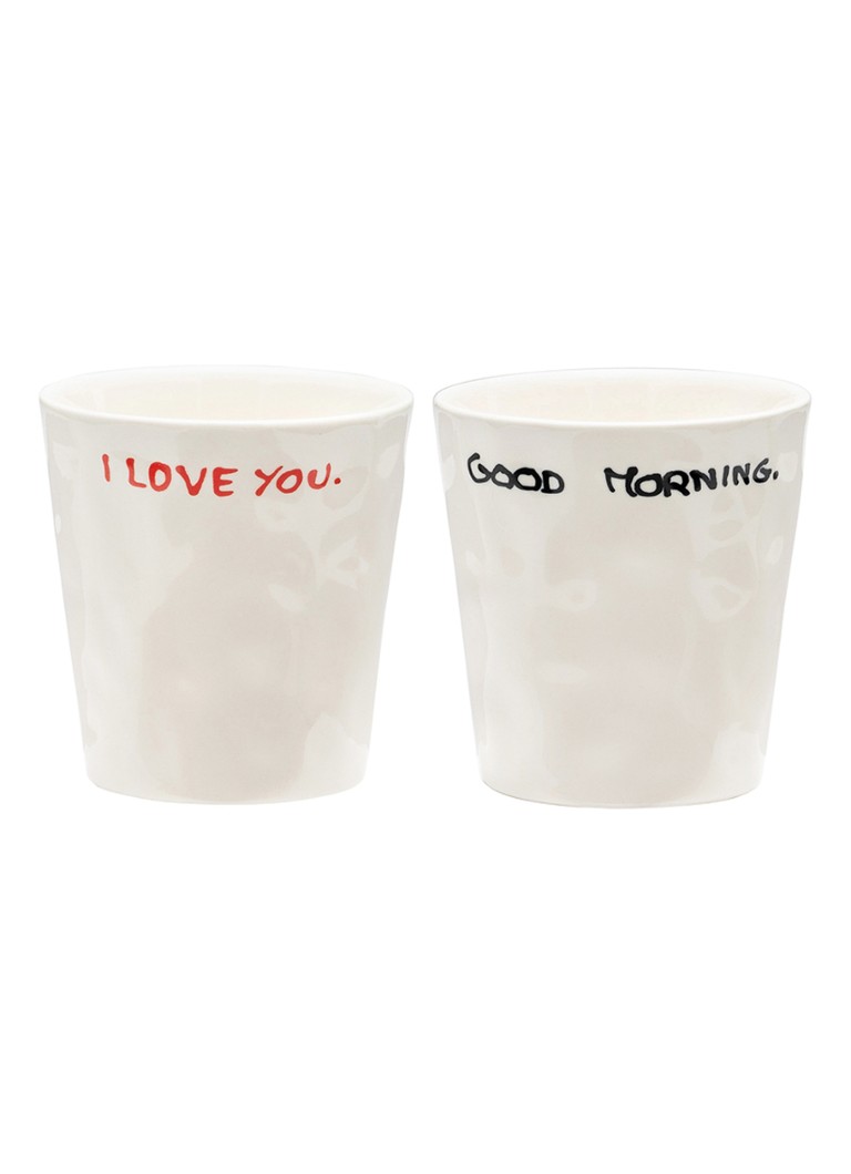 Anna + Nina Perfect Morning kopje 20 cl set van 2 Wit - Deal