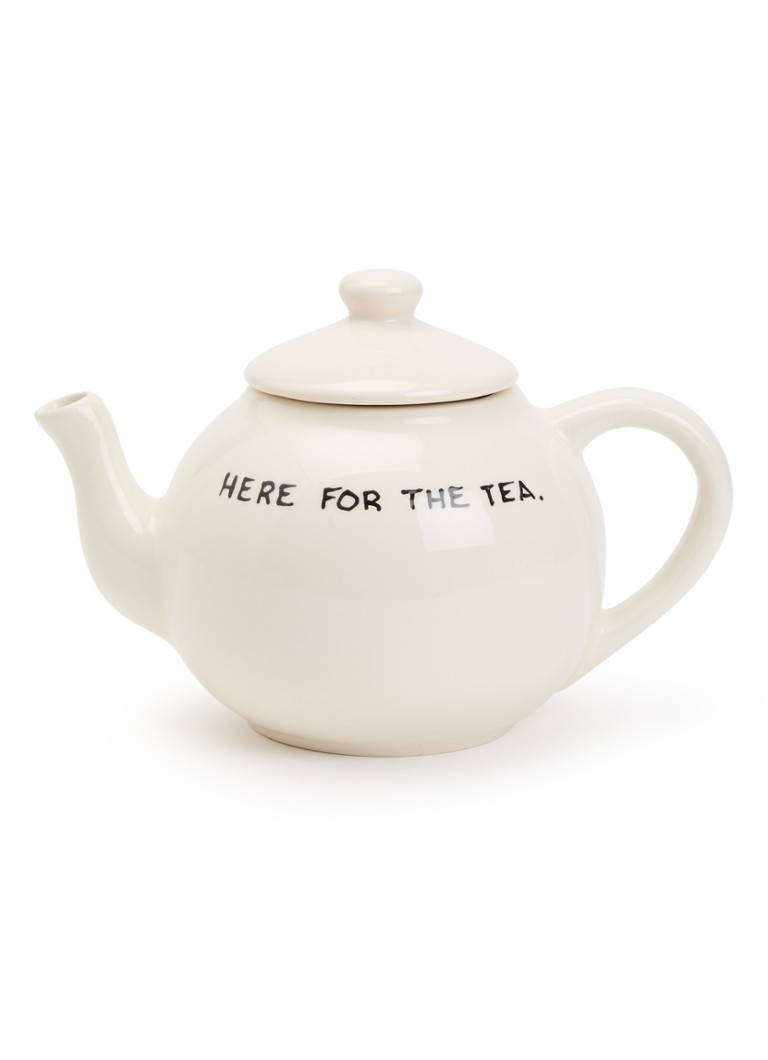 Anna + Nina Here For The Tea theepot 1 liter Gebroken wit - Deal