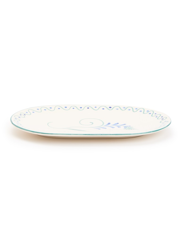 Anna + Nina Indigo Flora serveerschaal 36 cm Blauw - Deal