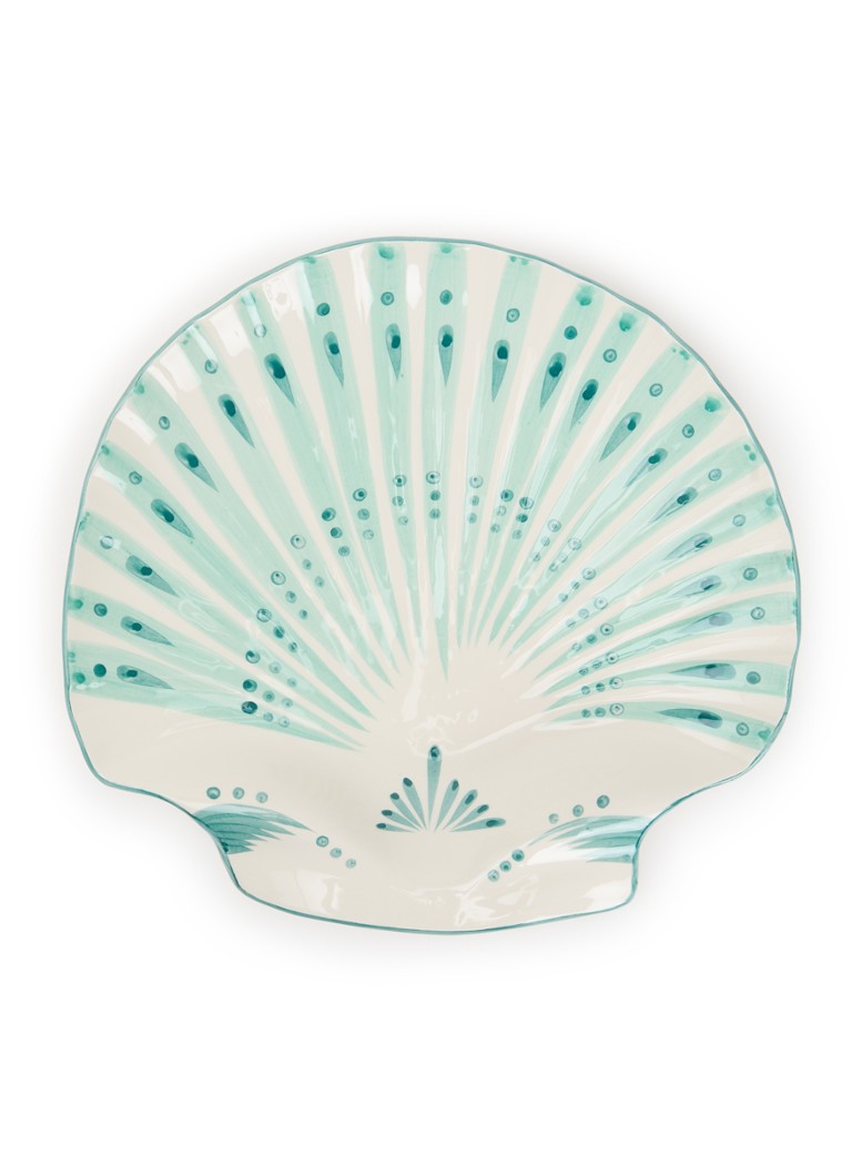Anna + Nina Shell serveerschaal 33 cm Groen - Deal